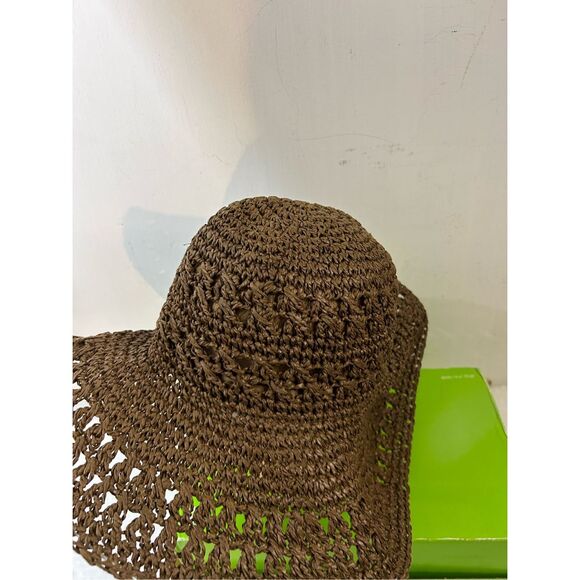 Time and Tru Brown paper beach hat rn#52469 - Picture 3 of 7